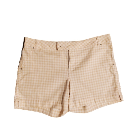 d. jeans pink & white checked shorts Size 14 - Picture 1 of 4